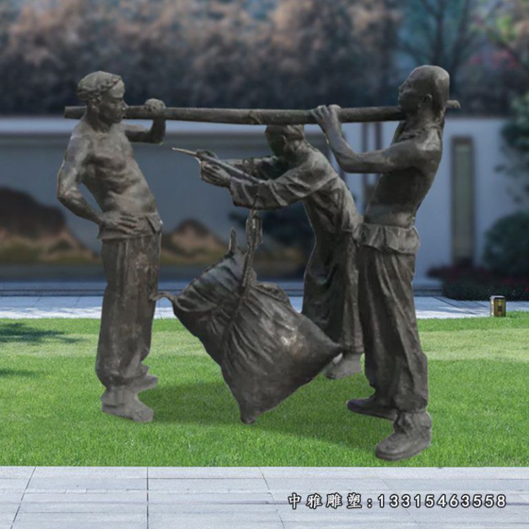 铜雕民俗人物