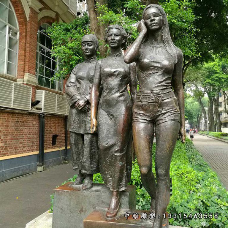 铜雕公园人物