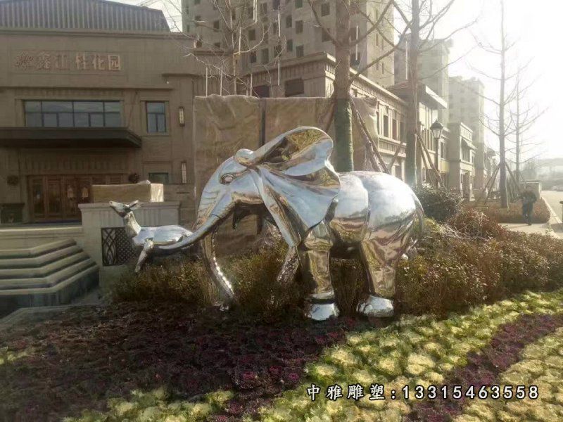 不锈钢大象雕塑