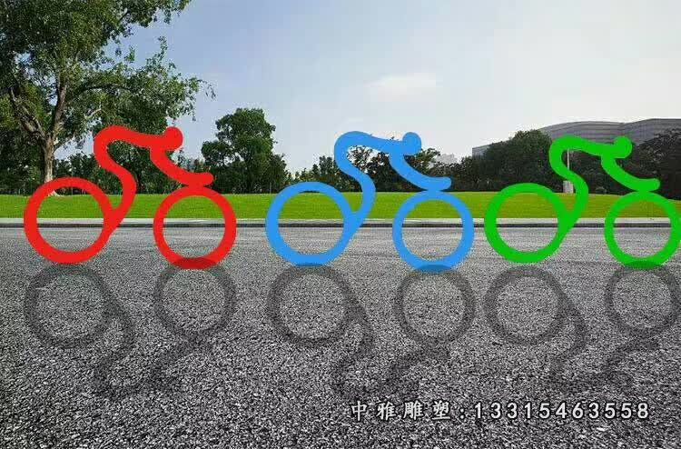 不锈钢骑行人物雕塑