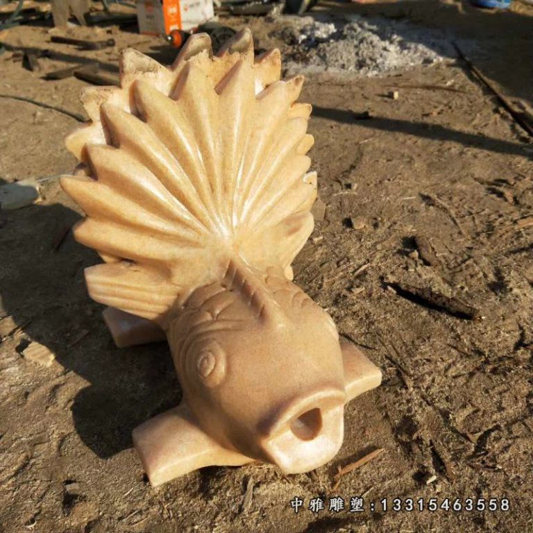 石雕动物鱼雕塑
