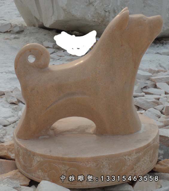 石雕抽象小猪