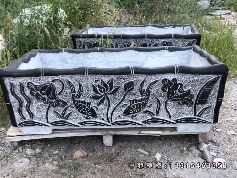 仿古石雕水缸