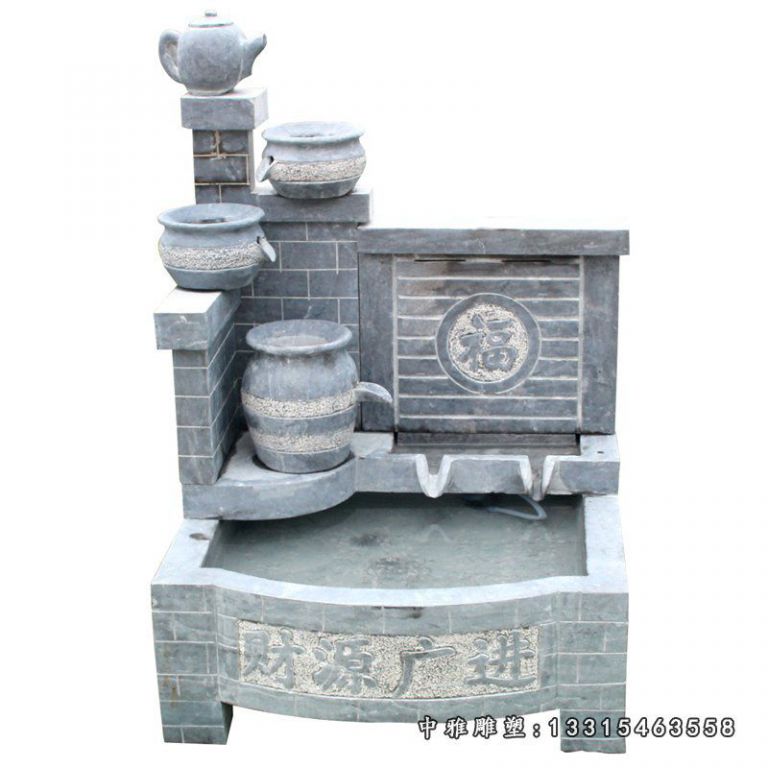 石雕仿古流水池摆件