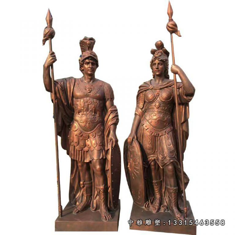 拿枪士兵铜雕