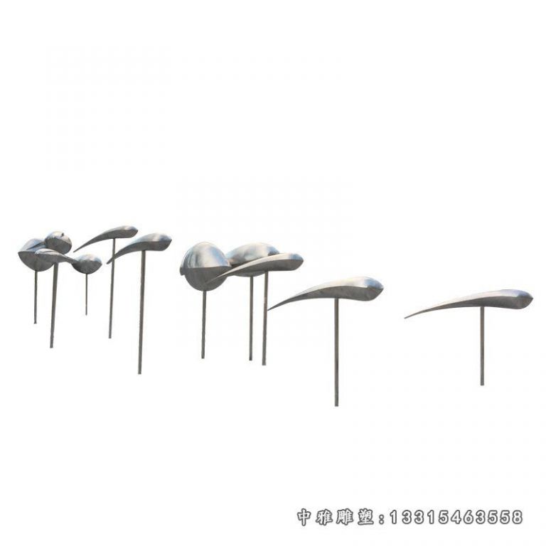 鱼群不锈钢雕塑