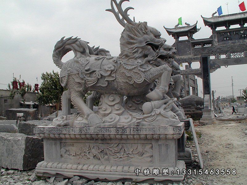 仿古麒麟石雕