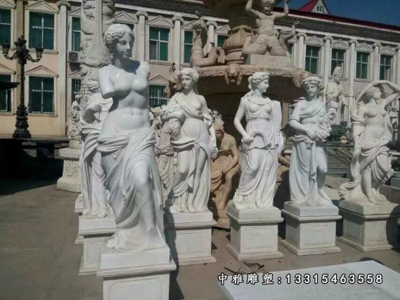 石雕广场西方人物雕塑