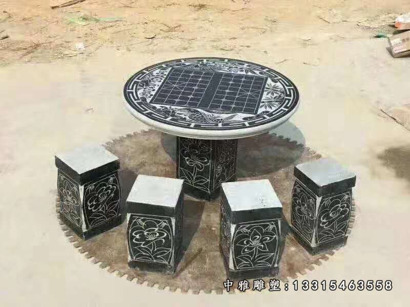 小区石雕桌凳