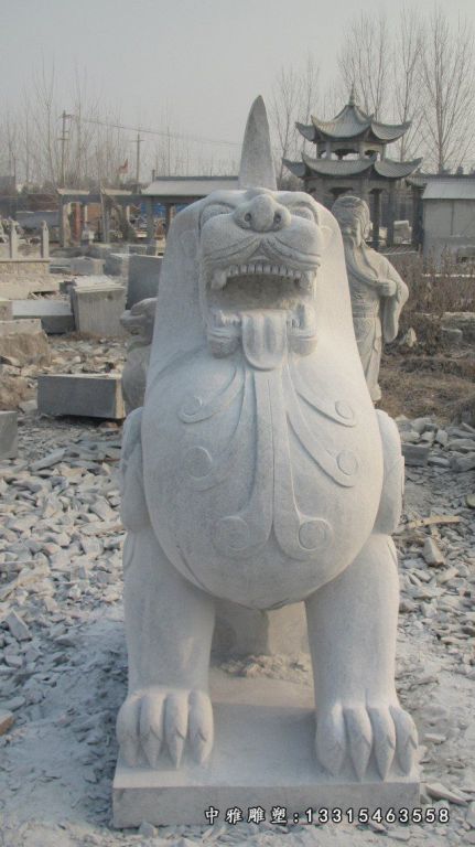 公园独角兽石雕雕塑