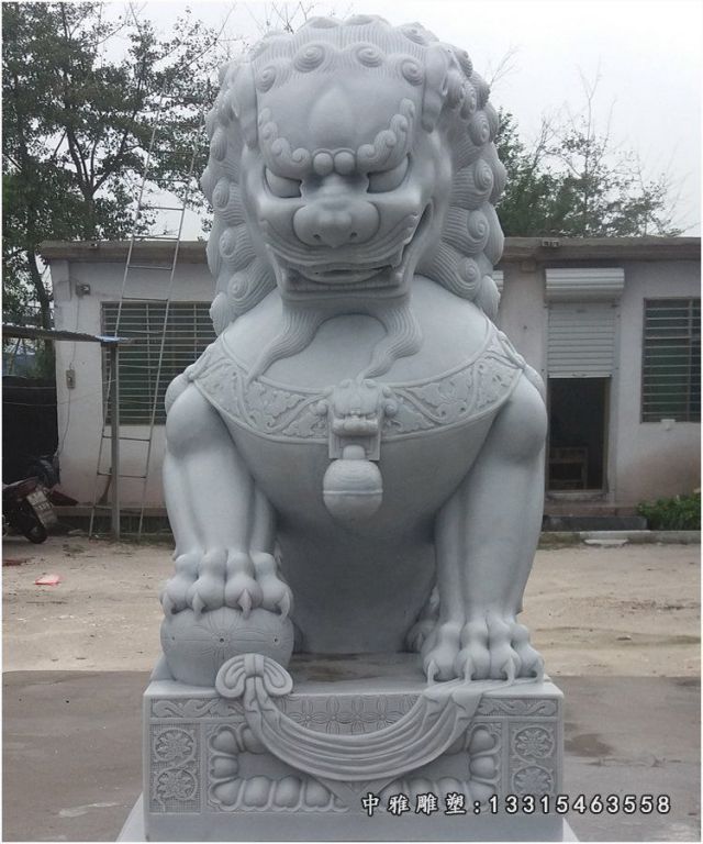 石雕看门狮子雕塑