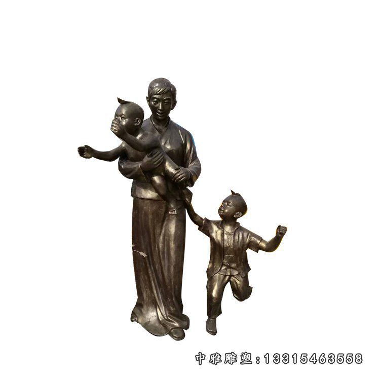 铜雕母子雕塑