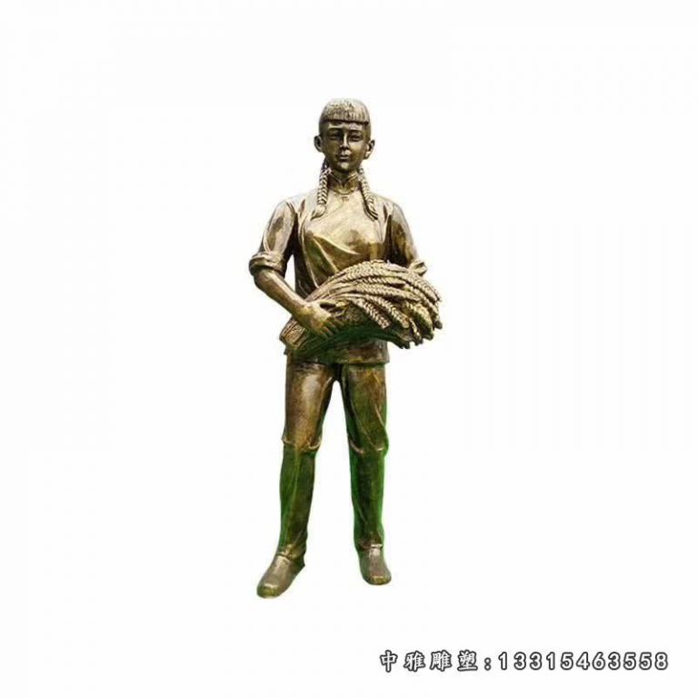 农耕人物铜雕雕塑