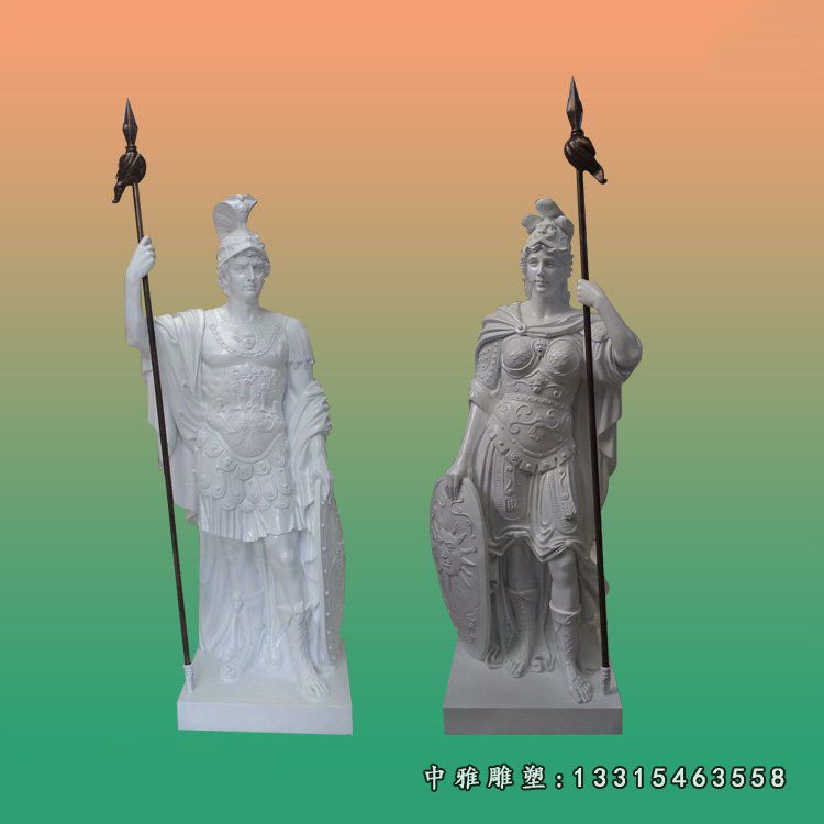 古代士兵铜雕