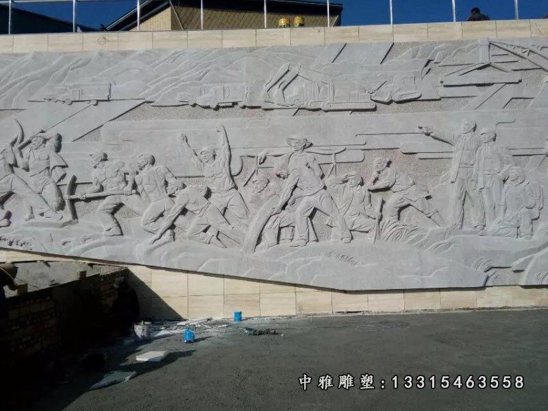 石浮雕广场雕塑