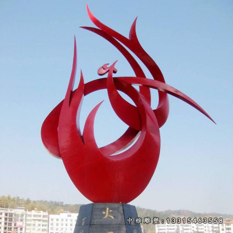 城市凤凰不锈钢雕塑
