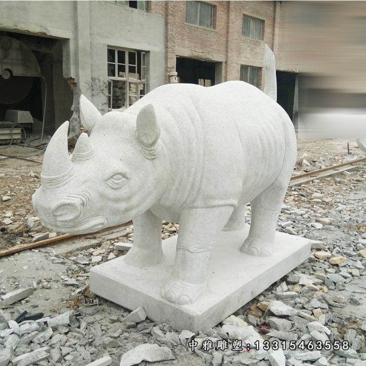 犀牛动物石雕