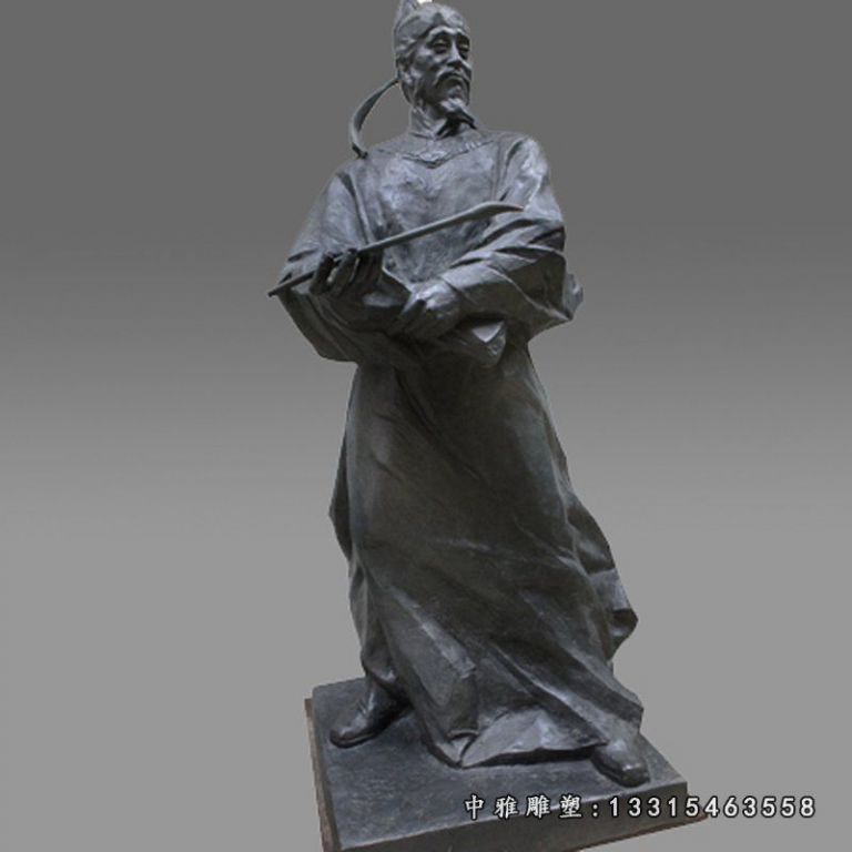 画家吴道子铜雕