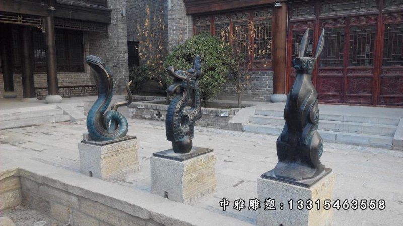 公园铜雕十二生肖