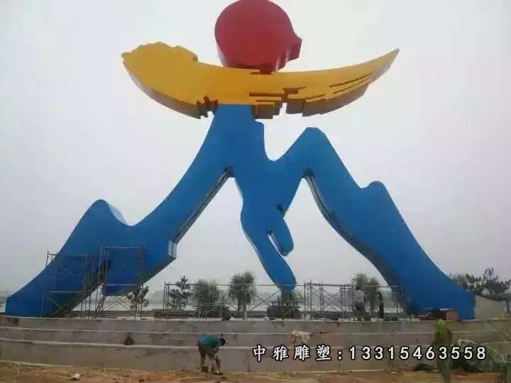 不锈钢彩绘景观雕塑