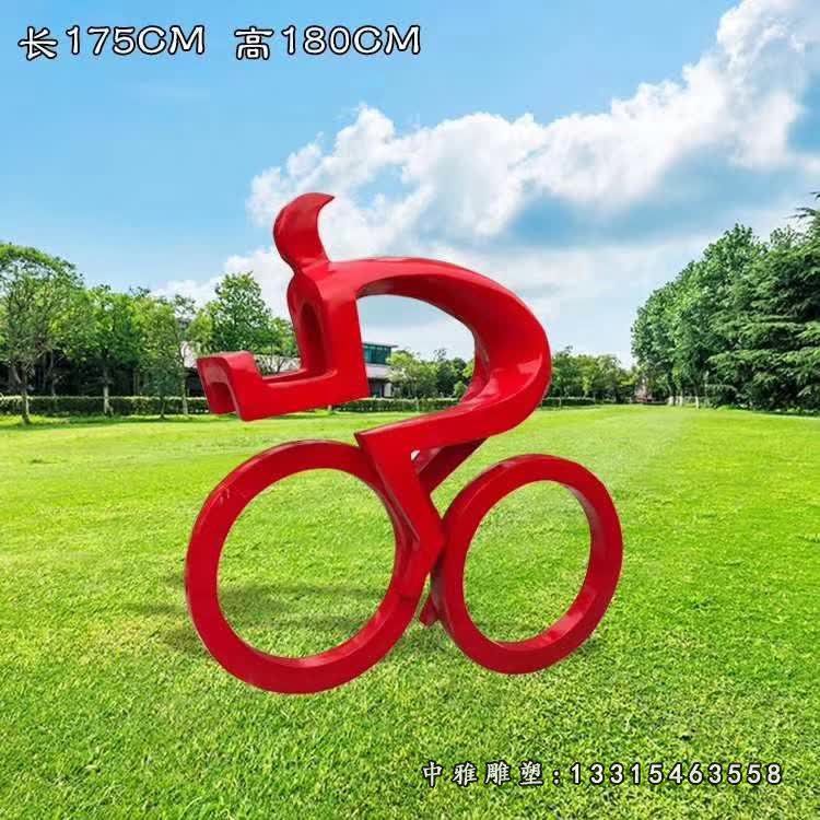 抽象骑行人物不锈钢雕塑
