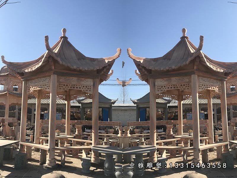 石雕户外凉亭