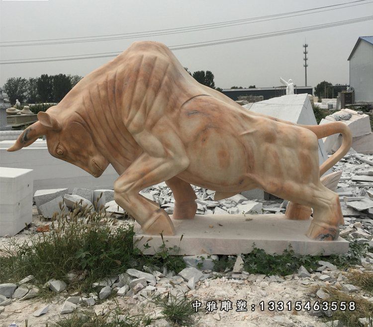 动物犀牛石雕塑