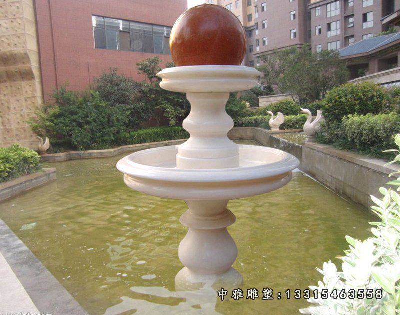 小区石雕风水球