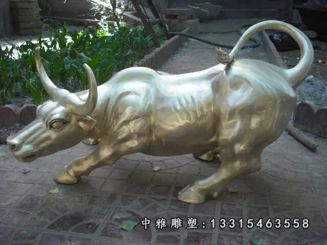 动物牛铜雕摆件