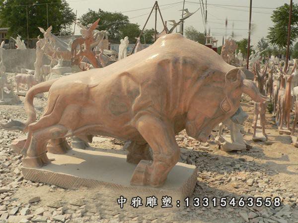 石雕开荒牛雕塑