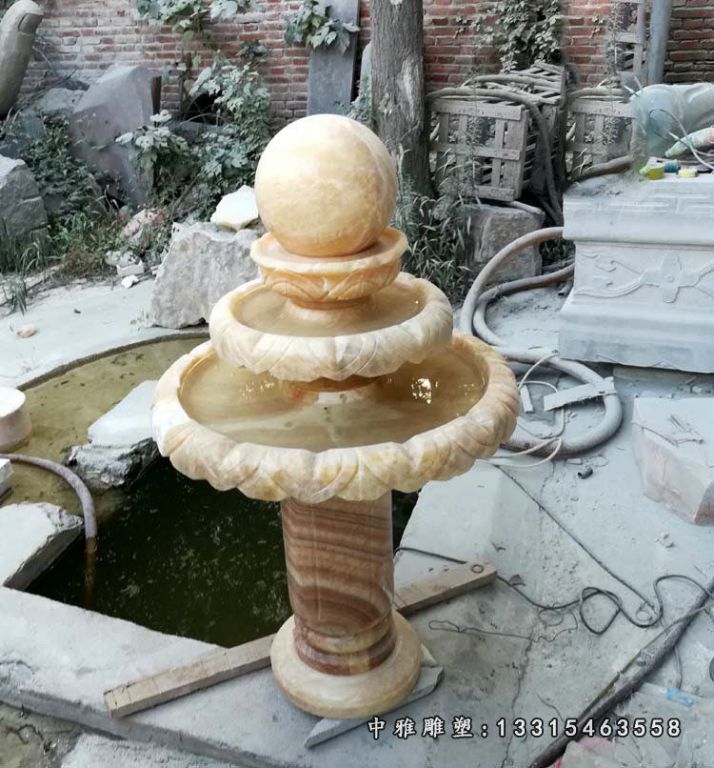 石雕风水球景观