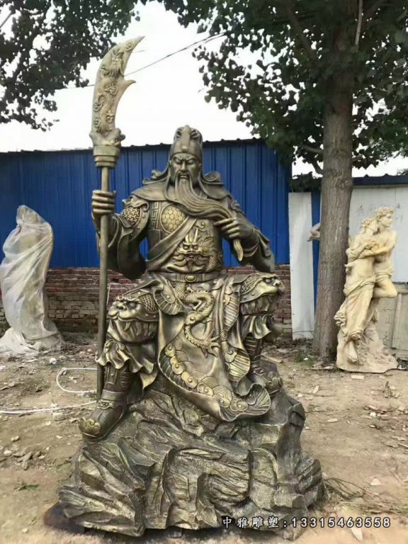 历史人物关公铜雕