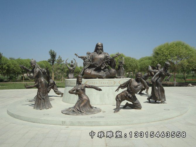 铜雕少数民族人物