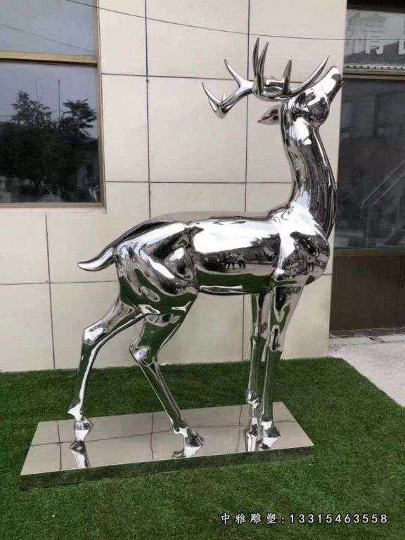 不锈钢小鹿雕塑