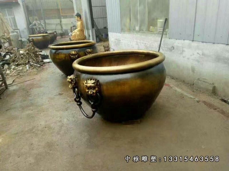 水缸景观铜雕