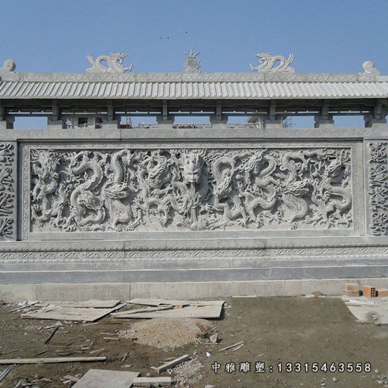 石雕广场影壁