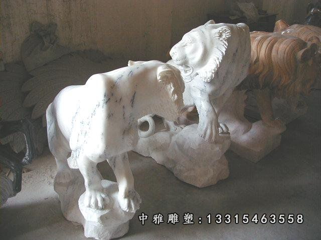 公园老虎石雕雕塑