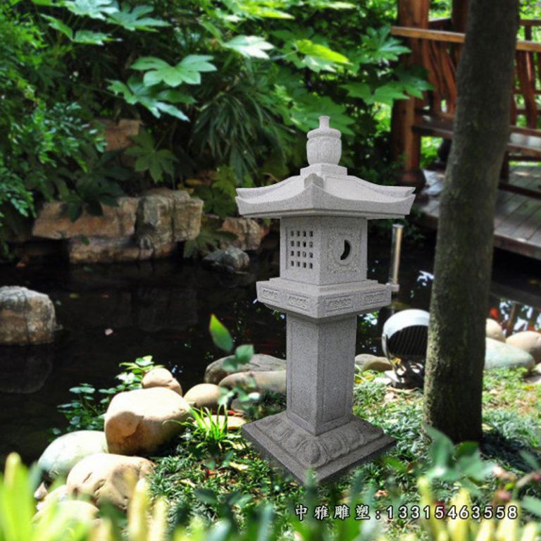 小区石灯景观
