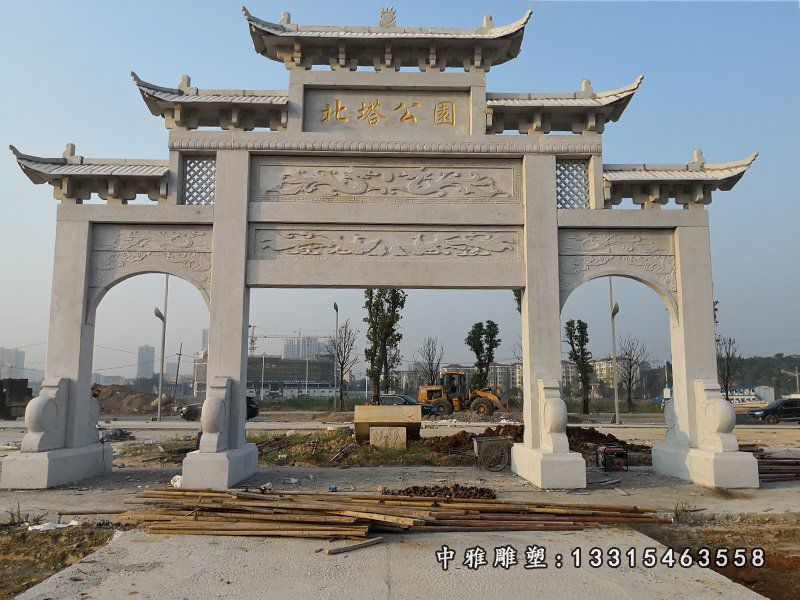 石雕大型牌坊雕塑