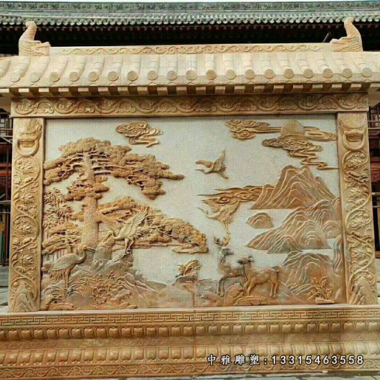 石雕庭院影壁景观