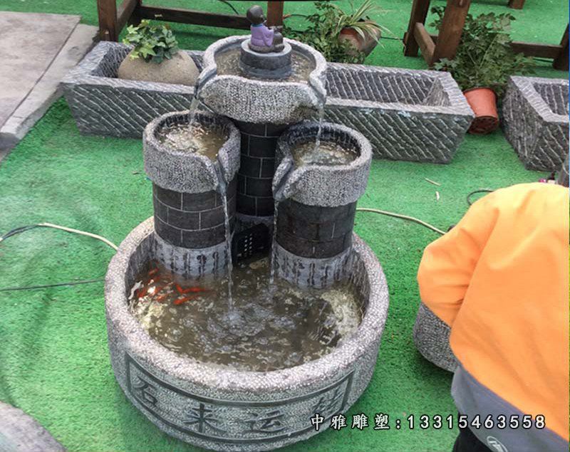 庭院石雕流水池