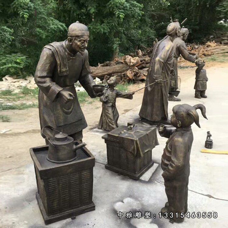 铜雕民俗人物