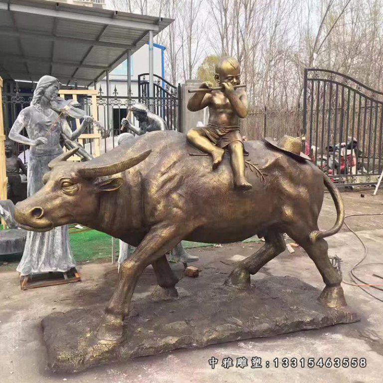 铜雕田园牧童