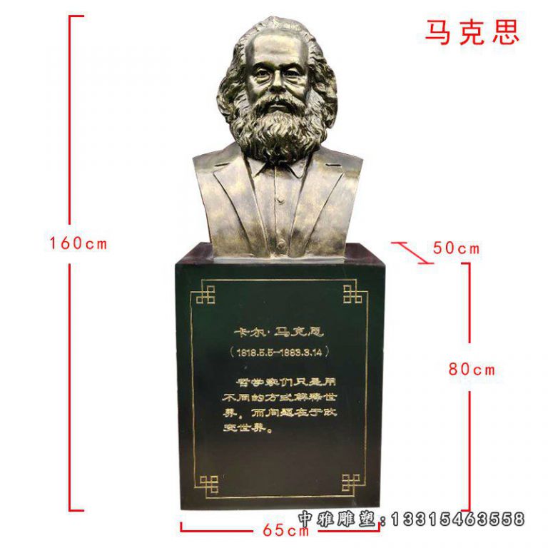 铜雕西方名人马克思