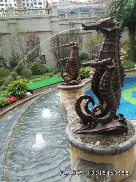 铜雕小区喷泉雕塑