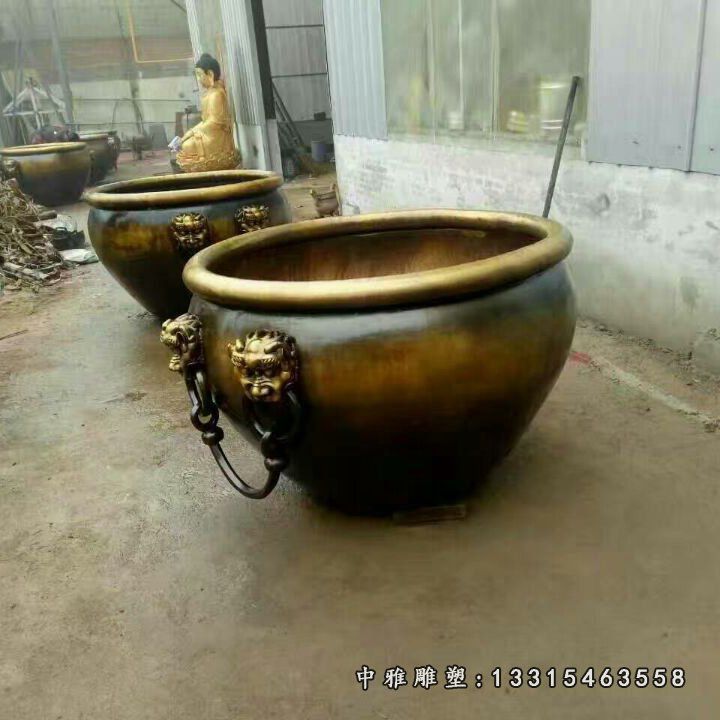 庭院铜雕水缸