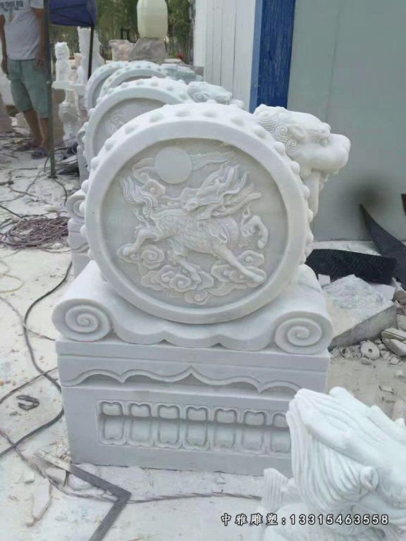 石雕门口动物抱鼓石