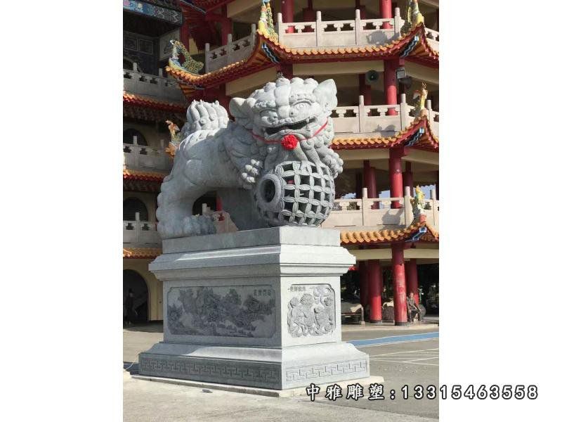 石雕狮子动物