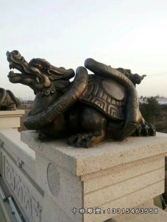 铜雕广场龙龟