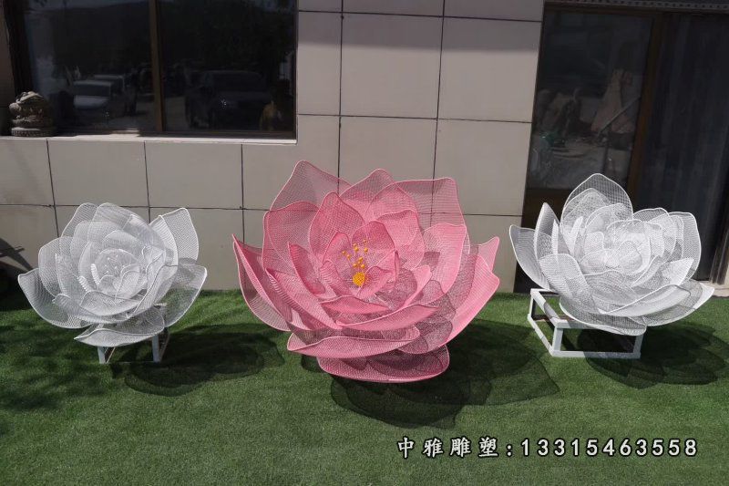 镂空不锈钢花朵雕塑